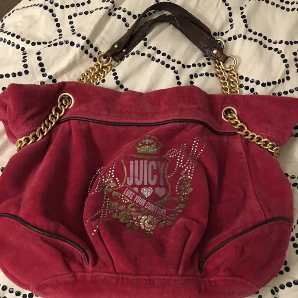 Oversized Pink suede handbag